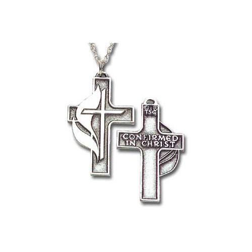 United Methodist Cross & Flame Necklace UMC Cross Necklace - Etsy